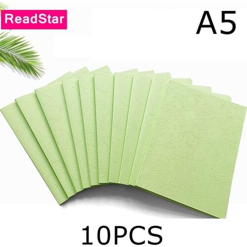 10PCS/LOT ReadStar A5 Leather grian paper thermal binding cover Light green Glue binding cover thermal book covers