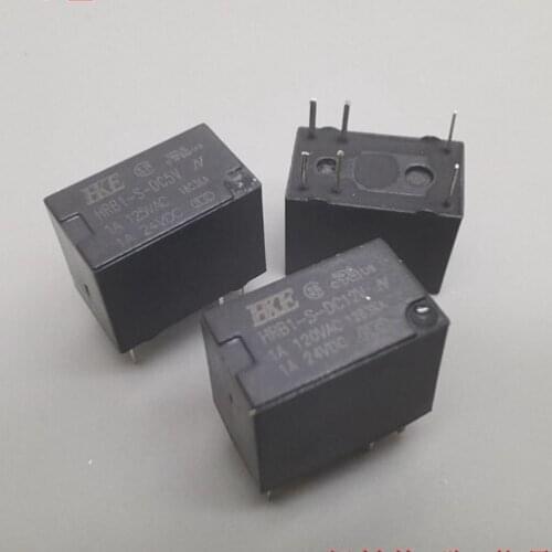 10pcs!!! original HKE relay HRB1-S-DC5V 5V 6piins 1A 120VAC new,in stock