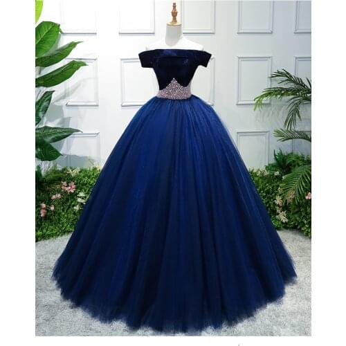 100%real royal blue slash collar velvet beading waist ball gown Medieval Renaissance Gown queen Victorian dress Marie Belle ball