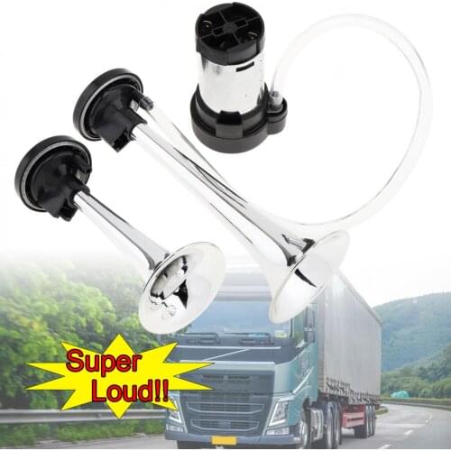 12V 178DB Super Loud Dual Universal Car Trumpet Electronically Controlled Car Air Horn with Compressor for Cars /Trucks / Boats