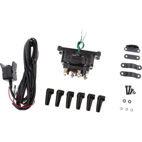 12V Solenoid Relay Contactor with Winch Rocker Thumb Switch for ATV UTV
