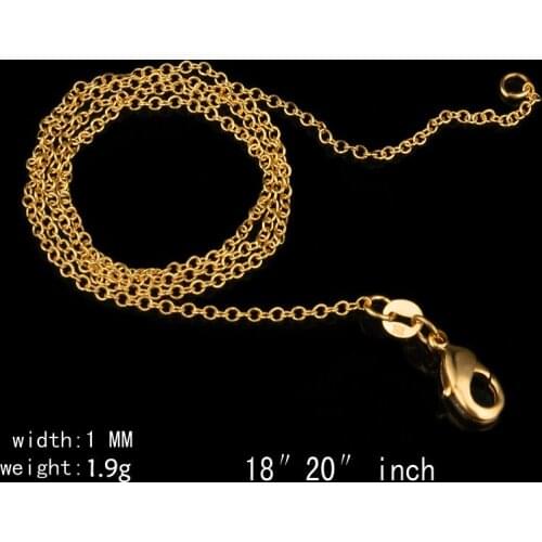 2018 Hot sale choker - necklace chain S925 Silver color 1mm necklace for women gold necklace - necklace N019