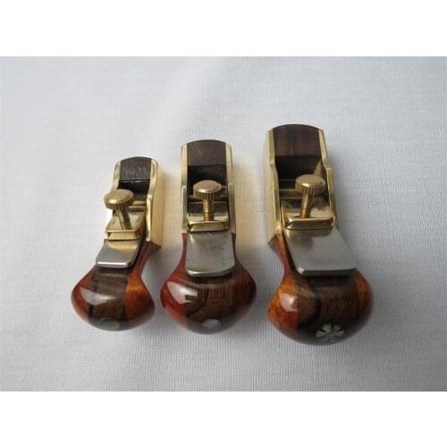 3pcs different convex bottom brass wrap blackwood planes,woodworking tool