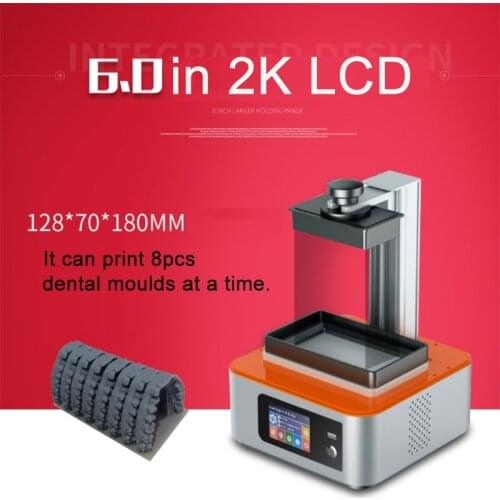 6.0 inch 2K LCD 3D printer WIFI version wax / casting /UV resin 6inch LCD light curing DLP 3D printer tooth jewelry in stock