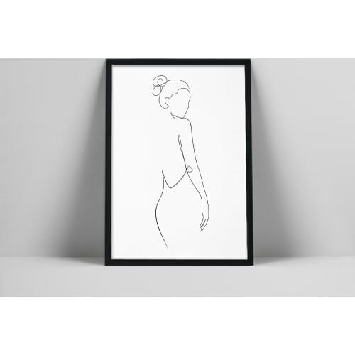 Abstract woman art, One line drawing print, Female figure printable wall art, Woman body sketch, Minimalist beauty illusumumblr
