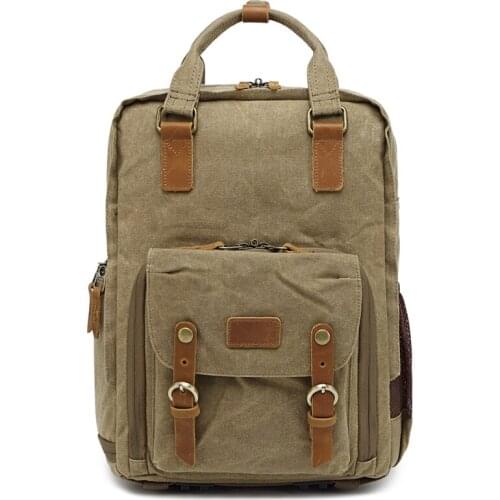 CAREELL C272 Canvas Digital SLR Photo Backpack Durable Photographer Padded Camera Bag for Camera Lens Flash Tripod Charger 272