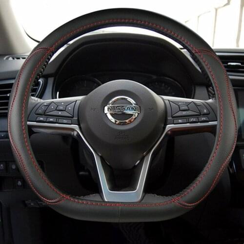 D Shape 38cm Car Steering Wheel Cover Non-slip PU Leather for POLO GOLF 7 Scirocco Suzuki Swift Nissan Rogue High Quality