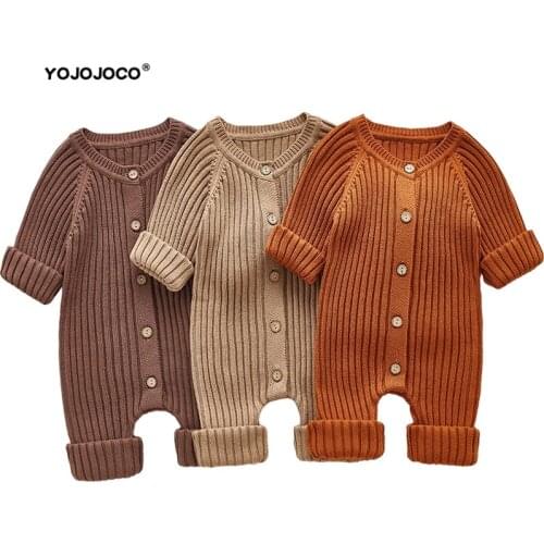 Baby clothes newborn baby romper autumn men and women baby long-sleeved knitted sweater one-piece romper baby romper jumpsuit
