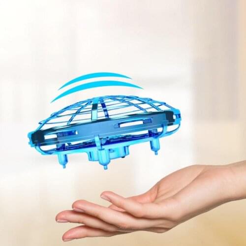 Children Kid 4 Axis Mini UFO LED Lighting Induction Hand Flying Aircraft Toy