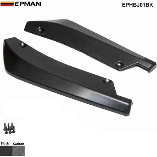 Epman 2PCS/SET Universal Car Rear Bumper Lip Splitter Diffuser Chin Spoiler Canard Deflector EPHBJ01
