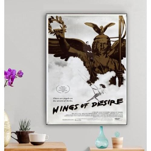 Wings of Desire The Sky Above Berlin Wim Wenders Moive Film Decorative Poster Wall Art Canvas Sticker Home Decor