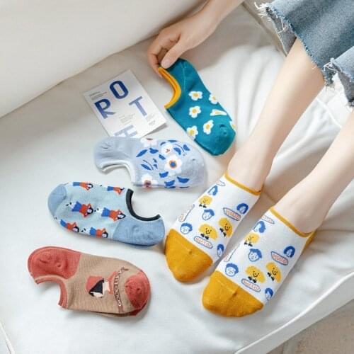 Boat Socks Ladies Spring/summer Thin Adult Shallow Top Cartoon Cute Little Japanese Breathable Cotton Socks