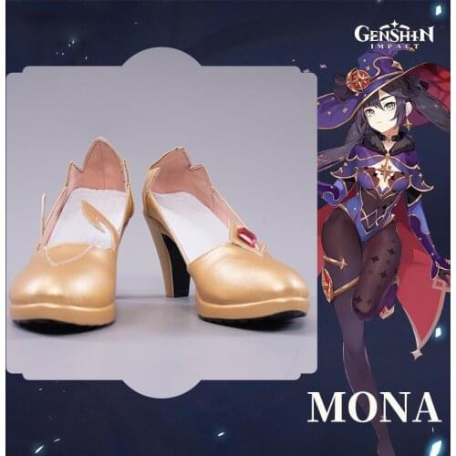 2021 New Women Game Genshin Impact Mona Shoes Cosplay Megistus Cosplay Astral Reflection Cosplay Boots