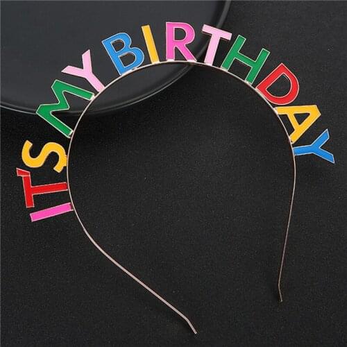 Lovely Headband Useful Colorful Durable Long Lasting Premium Useful Hairband Alphabet Word For Birthday Party Women Men