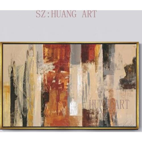 Original Golden Color World Map Hand Painted Abstract Oil Painting On Canvas Home Decoration Wall Art Free Shipping