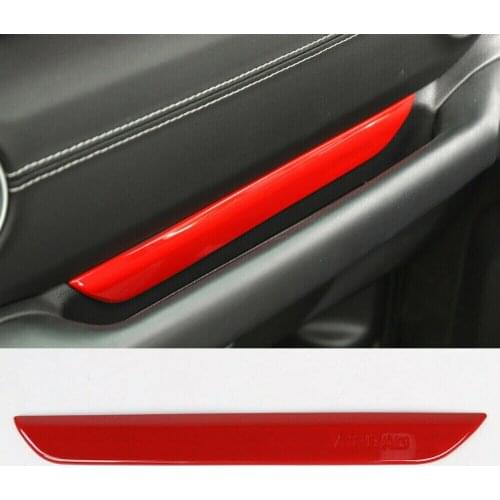 Car Interior Copilot Handle Decor Panel Trim Cover for 2018 for Jeep Wrangler JL Red