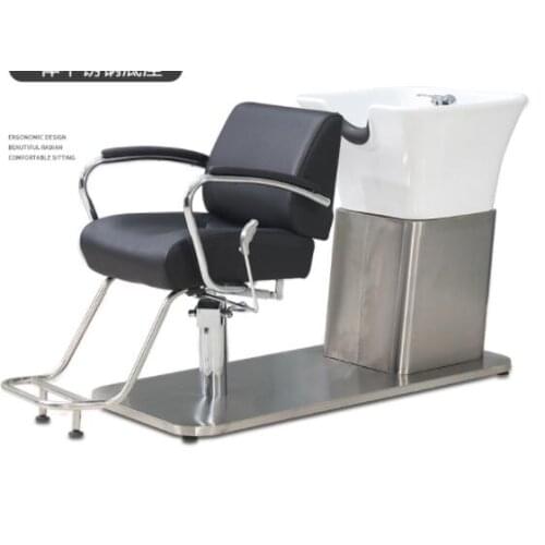 Japanese-style barber shop special hair salon half-lying shampoo bed sitting beauty salon flushing bed can rotate