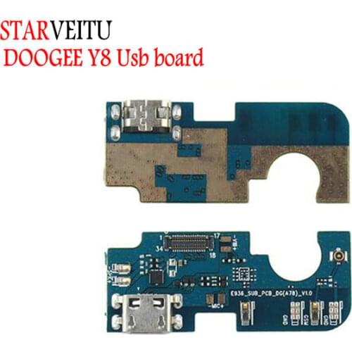 USB Board For Doogee Y8 Charger Circuits Flex Cable Dock Connector Support Quick Charger For Doogee Y8 6.1inch Mobile Phone