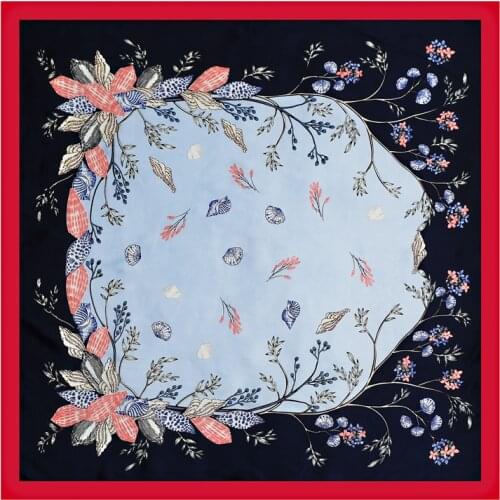 Square Scarf Women Hair Band Print Shawl and Wrap Hijab Fashion Summer Silk Scarves Bandana Female Neckerchief Lady Headband