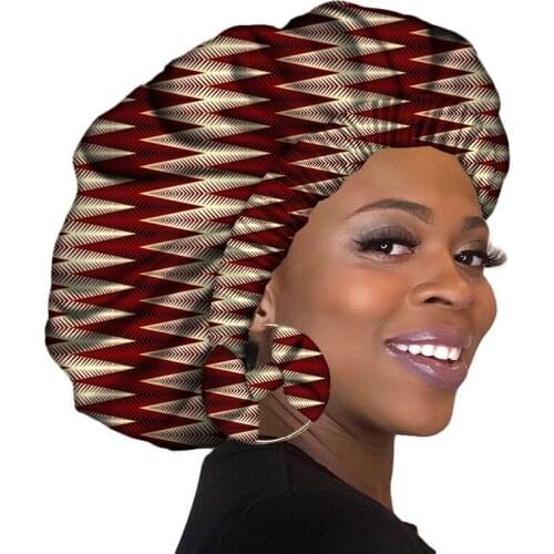 Luxury Women Elastic Wide Band Bonnet Ca p Comfortable Night Sleep Hat Hair Loss CapTurban Headwrap Scarf India African Headwear