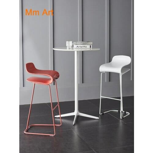 Nordic Iron Bar Stool Modern Minimalist Internet Celebrity Ins High Stool