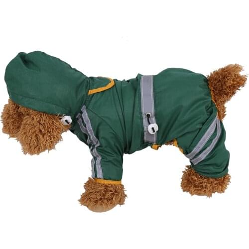 New Pet Dogs Raincoat Jacket Dog Hood Rain Cover Outdoor Protection Waterproof Clothes Dog Spring Summer Reflective Raincoat