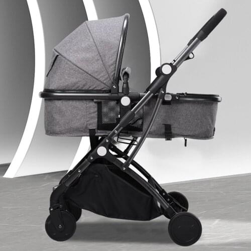 UmaUbaby Baby Stroller 3 in 1 High Landscape Folding Portable Small Volume Aluminum Alloy Material & Cotton Cloth