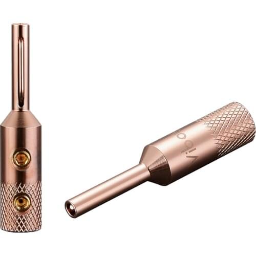 Viborg VB401 Pure Copper Audio Jack Banana Plug Connector Terminal Connectors Speaker Plugs Hifi 4Pcs/pack