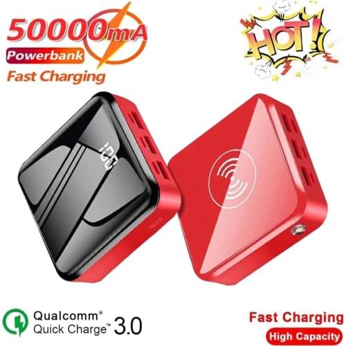 30000mAh Mini QI Wireless PowerBank With High Capacity Fast Portable Charger External Battery for IPhone Xiaomi Samaung