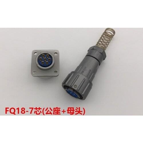 Waterproof Aviation Plug Socket FQ18-7 Core FQ18-7TK Buckle Quick Connector with Hole 18MM