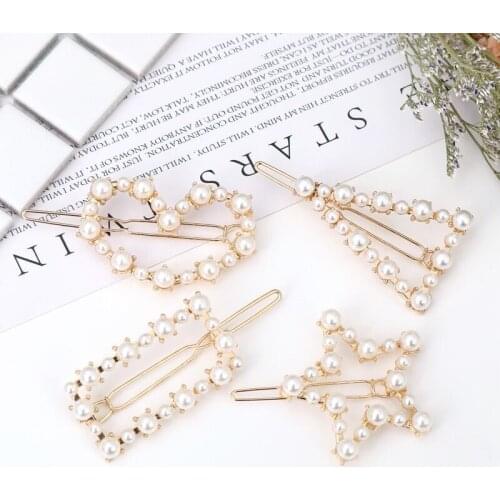 1PC Hot Sale Korea Chic Imitation Pearl Hair Clip Elegant BB Hair Pins Metal Fashion Barrettes Hairpins Hair Styling Accessories