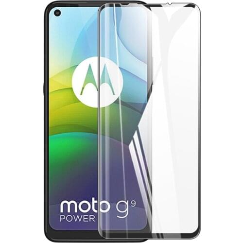 For Motorola G9 Plus New 9D Black Edge Tempered Glass Screen Protector For Motorola G9 Play Power Full Cover 9H Protective Film