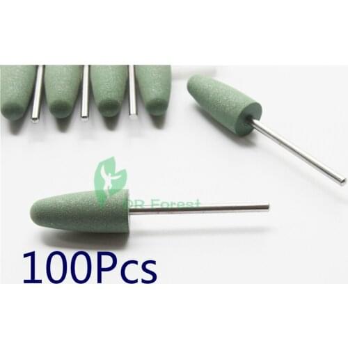 Dental 100Pcs 2.35mm Polishing Burs SILICONE Rubber Polishers Diamond