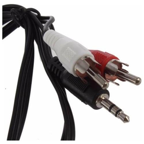 1M 3FT Mini 3.5mm Male Plug Jack to 2 RCA Male Music Stereo Audio Y adapter Adaptor Cable Kabel Cord AUX for Mp3 Pod Phone TV So