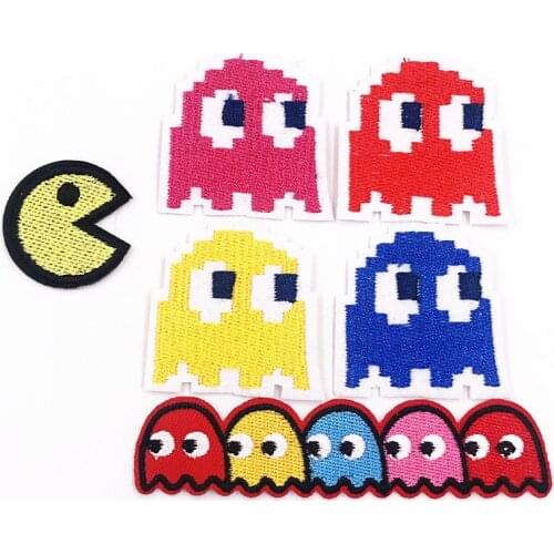 1pcs Eating Bean Games Badges Clothe Embroidery Patch Applique Ironing Clothing Sewing Supplies Decorative Patches for Coats