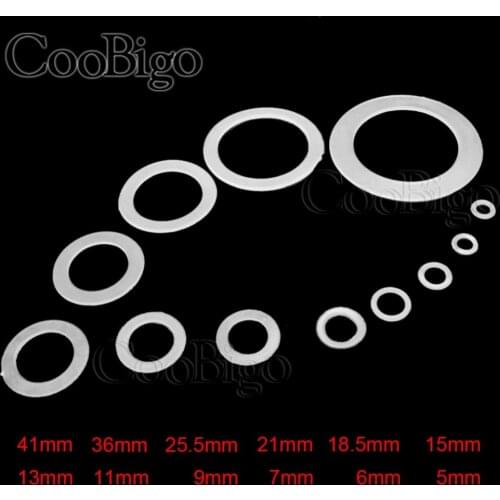 50pcs Plastic Clear Nylon Washer Shim Spacer Seals Washer Insulating Gasket Rings Eyelets O-Ring Flat 12 Size Pick M5~M41