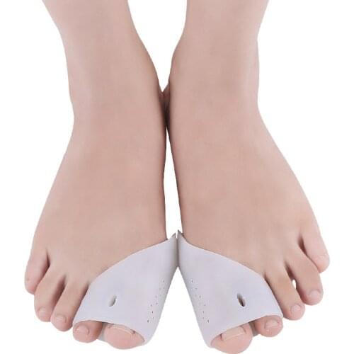 1Pair Two Toe Comfy Adjuster Bunion Corrector Thumb Protector Silicone Gel Separator Hallux Valgus Foot Pain Relief Care Tools