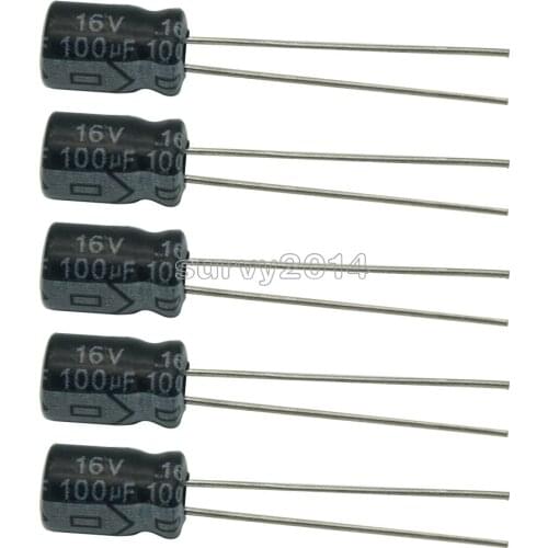 20PCS Higt quality 16V100UF 5*7mm 100UF 16V 5*7 Electrolytic capacitor NEW