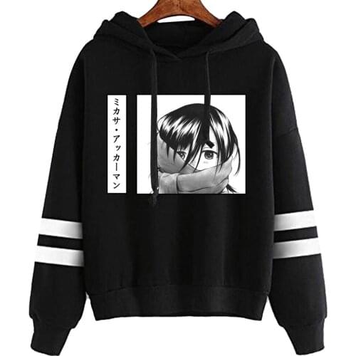 2021 Hot Anime Final Season Attack on Titan Hoodies Men Harajuku Mikasa Unisex Sweatshirts Male
