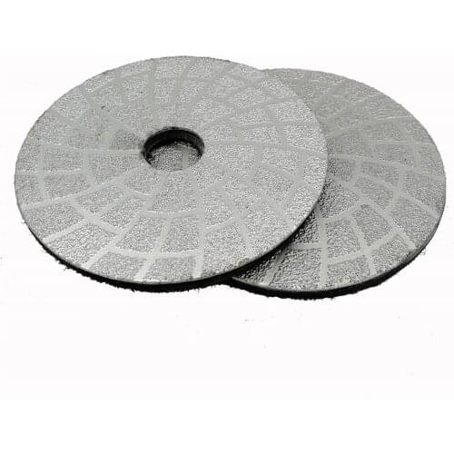 DIATOOL 2pcs #50 4 Inch Vacuum Brazed Diamond Grinding Disc Dry or Wet grinding Wheel profiling edges removing heavy stock