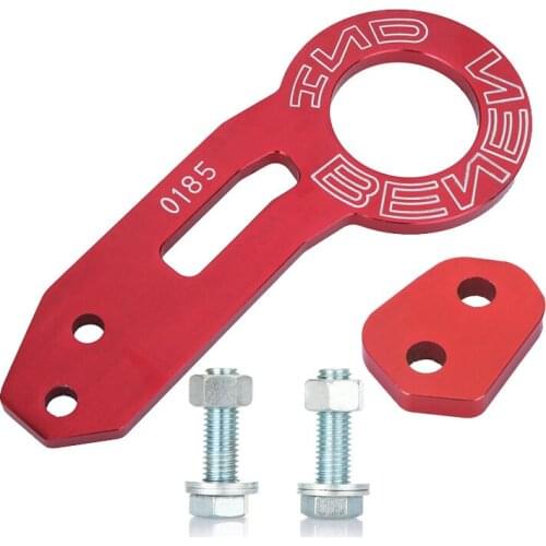Aluminum Red Racing Rear Tow Towing Hook for Universal Car Auto Trailer Ring Towing Bars Tool