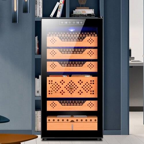 FK-78C Cigar Cabinet Freezer Constant Temperature & Humidity Cooler Cedar Wood Shelf Cigar Cooler Humidor Storage Cabinet