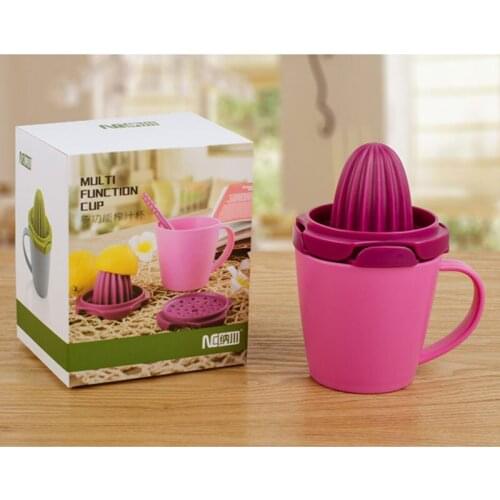 Safety Multifunction Design Mini Lemon Juice Cup Grinding DIY Tools For Kids Make Orange Juicer Manual Fruit Drink Cup As Gift