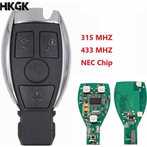 10pcs/LOT 3Buttons Smart Remote Key Keyless Fob For Mercedes Benz after 2000+ NEC&BGA replace NEC Chip 315mhz/433mhz