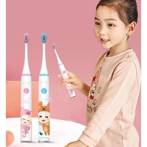 Kids Eletric Toothbrush Cartoon IPX 7 Food Grade Soft Bristles Protect Children Teeth Girls Boys Fashion Toothbrushes Automatic