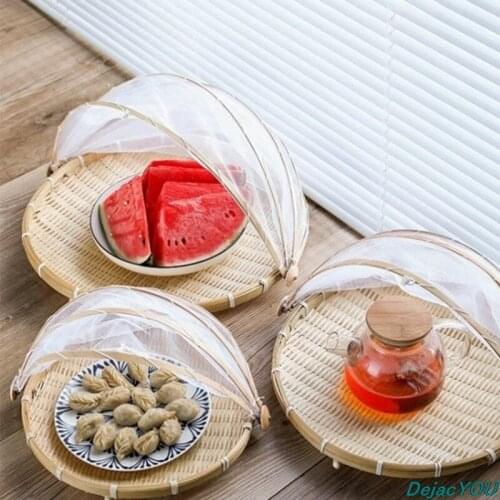 Insectbestendige Bamboe Broodmand Picknickmand Fruitmand Handgeweven Picknick