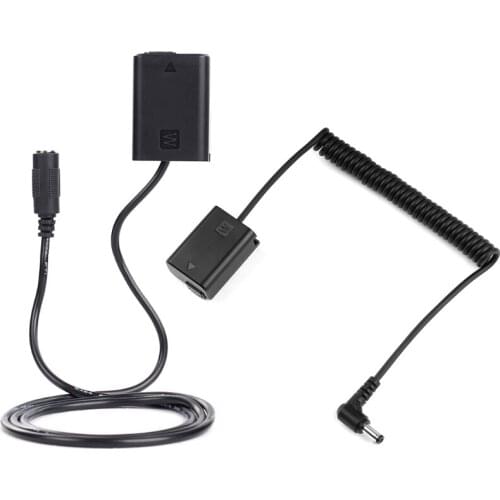 Spring Cable NP-FW50 Dummy Battery 5.5x2.1mm DC Coupler for Sony A7 A7S A7R a7 II a7S II and a7R II A5100 Camera