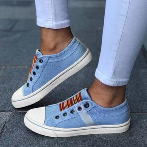 2021Trainers Canvas Flat Shoes Women Casual Vulcanize Shoes New Women Summer Autumn Sneakers Ladies WDHKUN