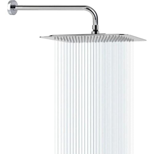 High Pressure Stainless Steel 12'' Square Shower Head Water Saving Anti-leak