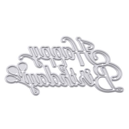 Words Happy Birthday Metal Cutting Dies Stencils for DIY Scrapbooking Card Paper Photo Album Embossing Decor Craft Gifts